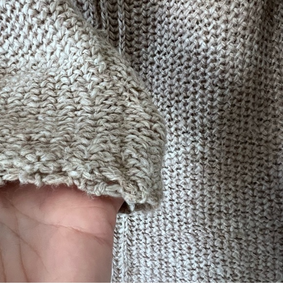 Anthropologie Moth Chain Channel Alpaca and Wool Blend Sweater in Tan size Small - Picture 6 of 15